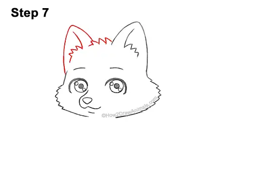 How to Draw a Cute Cartoon Gray Wolf Chibi Kawaii 7