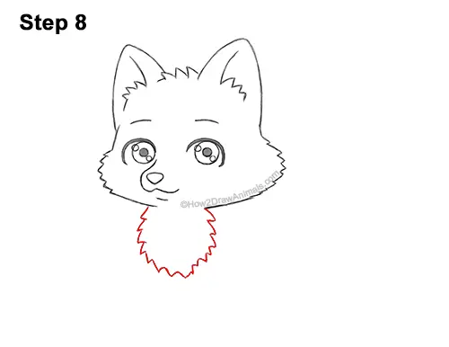 How to Draw a Cute Cartoon Gray Wolf Chibi Kawaii 8