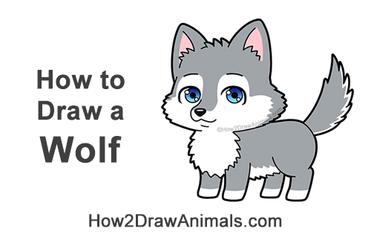 cartoon wolf drawings