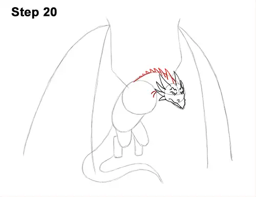 How to Draw Wyvern Dragon Wings Flying 20