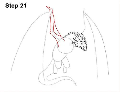 How to Draw Wyvern Dragon Wings Flying 21