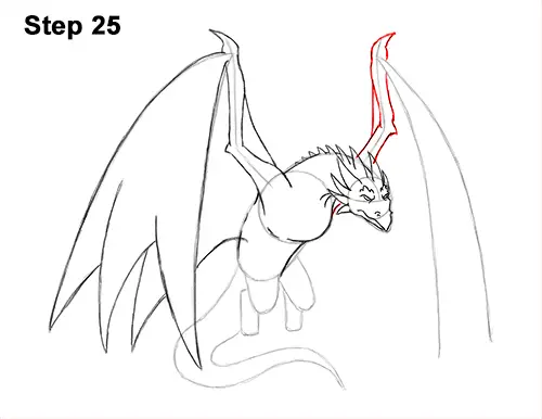 How to Draw Wyvern Dragon Wings Flying 25