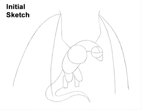 How to Draw Wyvern Dragon Wings Flying Guide Lines