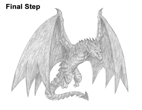How to Draw Wyvern Dragon Wings Flying