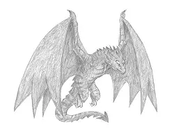 How to Draw a Wyvern Dragon Flying