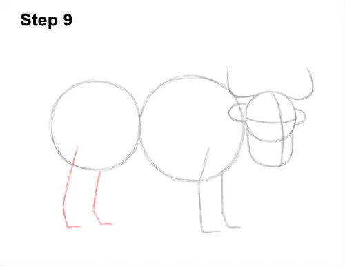 How to Draw a Domestic Himalayan Tibet Yak 9