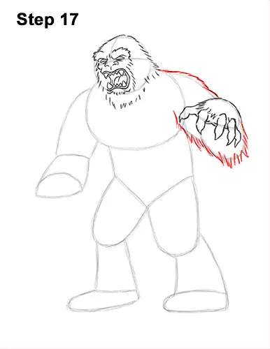 How to Draw a Yeti Abominable Snowman Monster 17